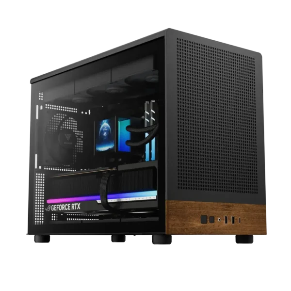 GAMDIAS ATHENA M4M SERIES Micro-Tower Case (Wood)