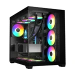 Gamdias Aura GC107 Elite ARGB Panoramic ATX Mid Tower Gaming Cabinet (Black) - Image 2