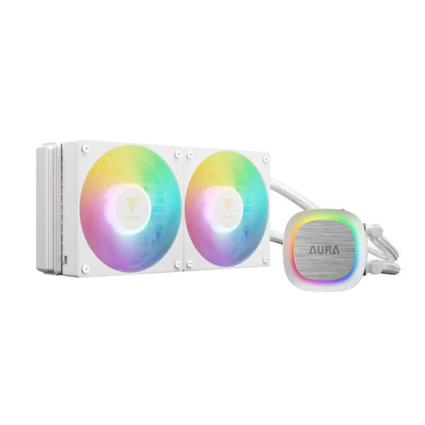 GAMDIAS AURA GL240 V2 White ARGB 240mm AIO Liquid CPU Cooler