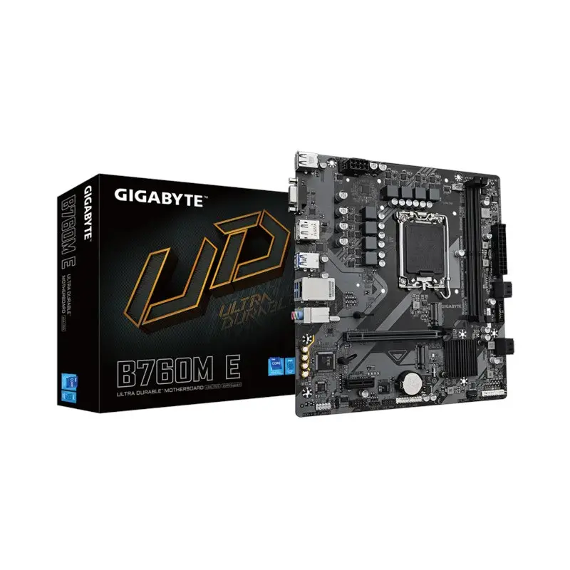 gigabyte-b760m-e-lga1700-micro-atx-motherboard.webp Gigabyte B760M E LGA1700 Micro ATX Motherboard - Image 1