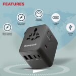 Honeywell 1 Pc 70W World Travel Adapter Black - Image 5