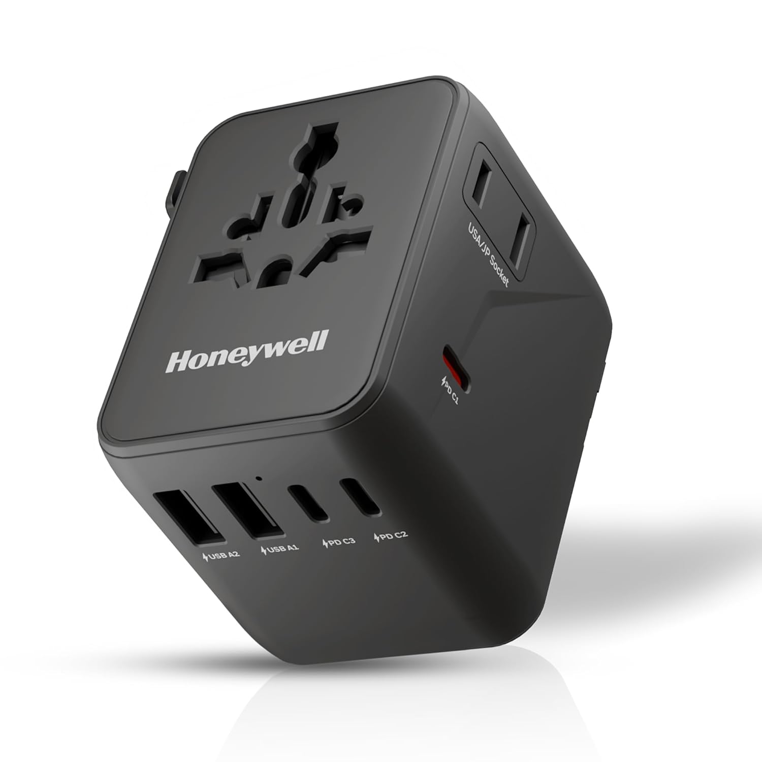 honeywell-1-pc-70w-world-travel-adapter-black.jpg Honeywell 1 Pc 70W World Travel Adapter Black - Image 1