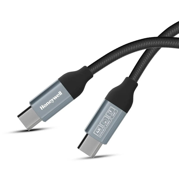 honeywell-type-c-to-type-c-usb-31-cable-4-feet-12m-max-output-5a-100w-.jpg Honeywell Type C to Type C USB 3.1 Cable, 4 Feet (1.2M), Max Output 5A 100W, QC 3.0, Fast Charge, Compatible with Apple Devices, Smartphones, Laptops, Power Banks, Tablets,... - Image 1