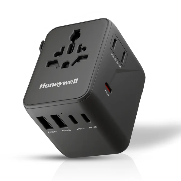 honeywell-universal-travel-adapter-45w-7-in-1-fast-charging-black.webp Honeywell Universal Travel Adapter 45W, 7 in 1 Fast Charging black - Image 1