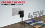 Honeywell Zest Ultra-Thin GaN 45W Dual Type-C PD 3.0 Wall Charger - Image 2