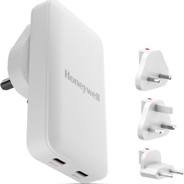 Honeywell Zest Ultra-Thin GaN 45W Dual Type-C PD 3.0 Wall Charger White