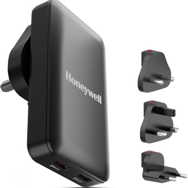 Honeywell Zest Ultra-Thin GaN 65W Dual Type-C PD 3.0 Wall Charger black