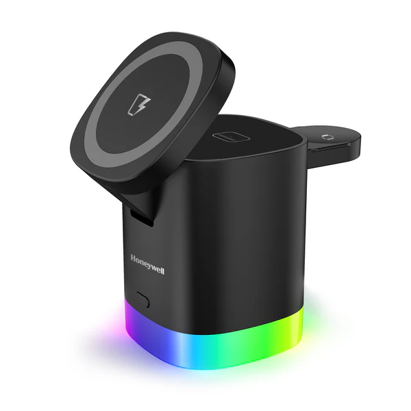 honeywell-zest-wireless-cube-3-in-1-magsafe-compatible-23w-magnetic-wireless.webp Honeywell Zest Wireless Cube 3-in-1 MagSafe Compatible 23W Magnetic Wireless Fast Charger - Image 1
