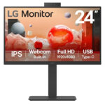 LG 24BA850 24" 100Hz Full HD IPS Monitor Built-in Webcam Mic Speakers