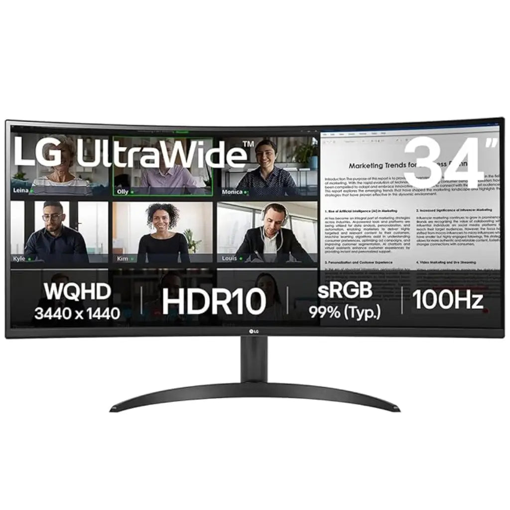 lg-34wr50qk-b-34-ultrawide-curved-100hz-wqhd-monitor.jpg LG 34WR50QK-B 34" UltraWide Curved 100Hz WQHD Monitor - Image 1
