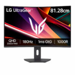 LG UltraGear 32G600A-B 32 Inch QHD Curved Gaming Monitor 180Hz 1ms for PC & Console