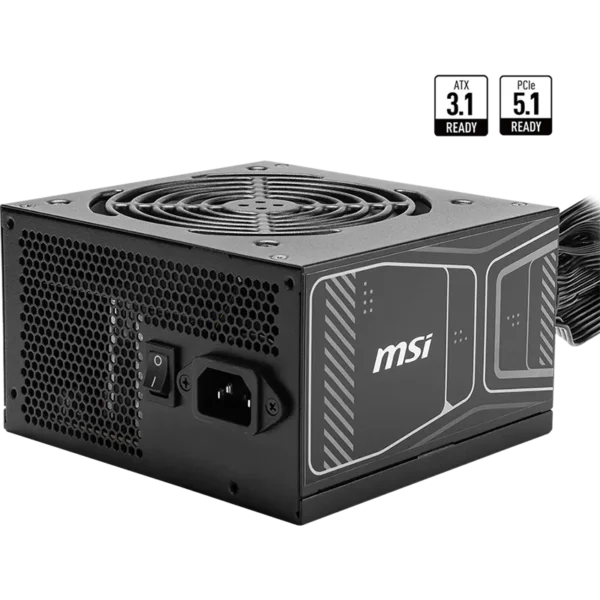 MSI MAG A750GN PCIE5 750W ATX 3.1 80 Plus Gold Non Modular Power Supply (Black)