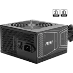 MSI MAG A850GN PCIE5 850W ATX 3.1 80 Plus Gold Non Modular Power Supply (Black)