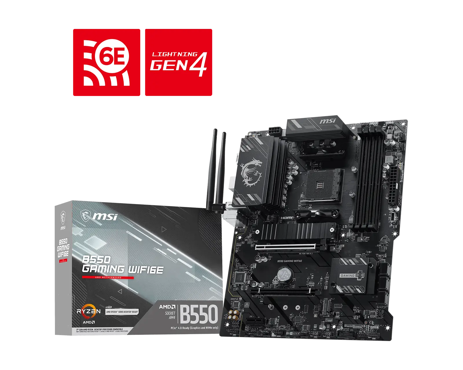 MSI B550 Gaming Wifi6E Motherboard MSI B550 Gaming Wifi6E Motherboard - Image 1