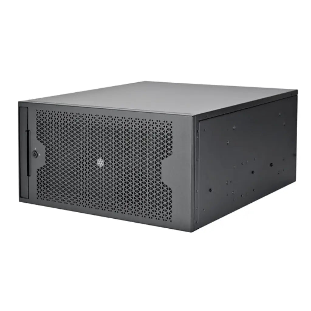 silverstone-rm53-502-5u-rackmount-server-chassis-supports-ssi-eeb-atx-360mm.jpg SilverStone RM53-502 5U Rackmount Server Chassis Supports SSI-EEB ATX 360mm Radiator Dual PSU-With Rail - Image 1