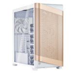 SilverStone SETA A2 ATX Mid Tower PC Case with Tempered Glass - White Rose Gold