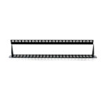 Slim Patch Panel, 0.5U, UTP Keystone, Unloaded, 24 Port