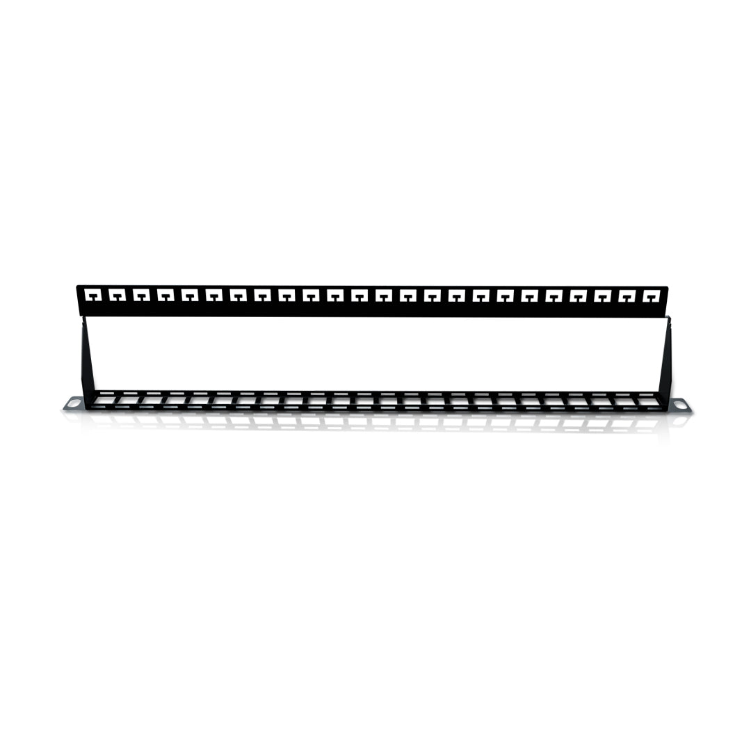 Slim Patch Panel, 0.5U, UTP Keystone, Unloaded, 24 Port Slim Patch Panel, 0.5U, UTP Keystone, Unloaded, 24 Port