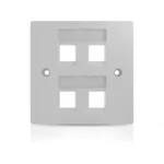 Square Face Plate (86×86) UTP/STP – Quad Port (NS)