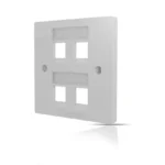 Square Face Plate (86×86) UTP/STP – Quad Port (NS) - Image 3