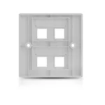 Square Face Plate (86×86) UTP/STP – Quad Port (NS) - Image 4