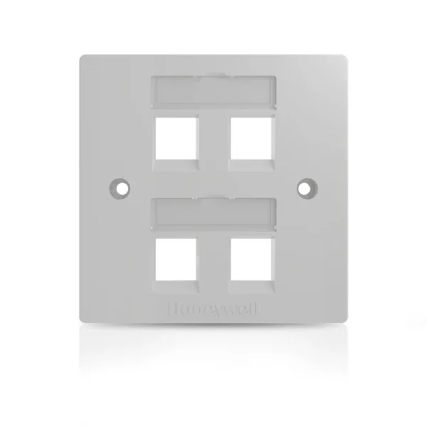Square Face Plate (86×86) UTP/STP – Quad Port (NS)
