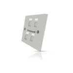 Square Face Plate for Holding Quad Keystone Jack UTP and STP - Image 2