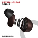 Suono P2200 Truly Wireless Earbuds-Brown - Image 3