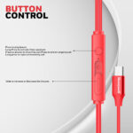 Suono P60 Wired Earphones-Red - Image 6