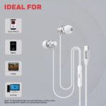 Suono P60 Wired Earphones-White - Image 6