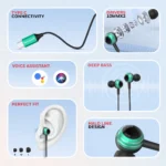 Suono P70 Wired Earphones-Green - Image 2