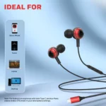Suono P70 Wired Earphones-Red - Image 5