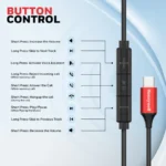Suono P70 Wired Earphones-Red - Image 6