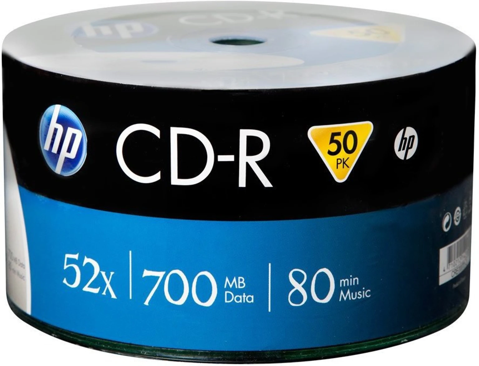 hp cd HP CD Recordable CRA00070 Pack of 50 Disc Shrink Wrap Pack Speed 52x 700 MB (Pack of 50) - Image 1