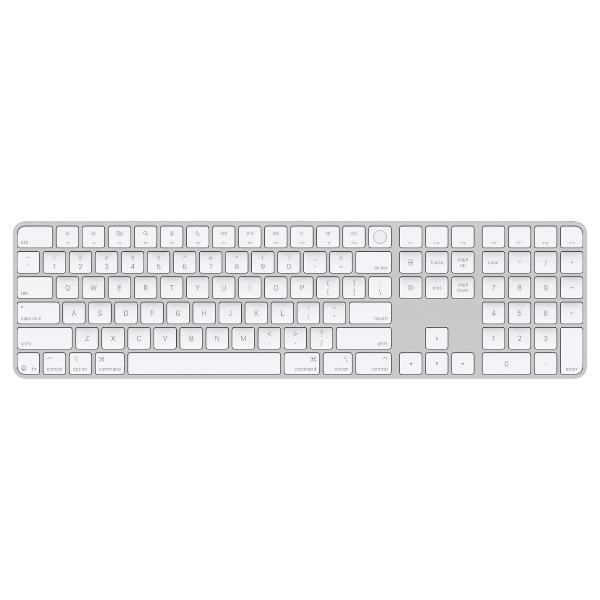 Apple Magic Keyboard with Touch ID and Numeric Keypad for Mac models with Apple silicon (USB‑C) – US English – White Keys Apple Magic Keyboard with Touch ID and Numeric Keypad for Mac models with Apple silicon (USB‑C) – US English – White Keys