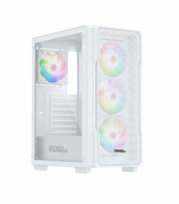 COCONUT Core 100M Gaming Cabinet, Mid ATX – White