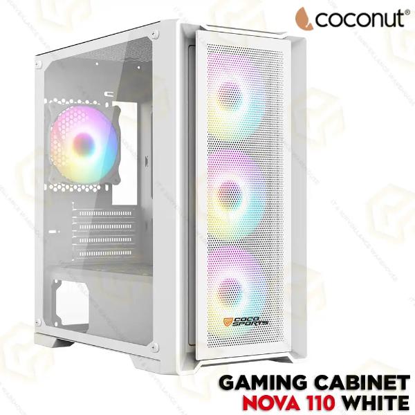 COCONUT Gaming Cabinet RGB NOVA 110 (WHITE) COCONUT Gaming Cabinet RGB NOVA 110 (WHITE)