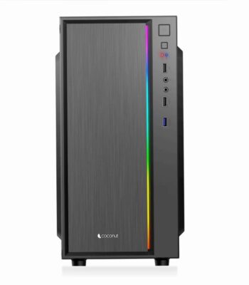 Coconut Magic mATX Office Cabinet with SM45 Power Supply and RGB Strip