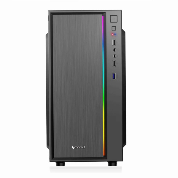 Coconut Magic mATX Office Cabinet with SM45 Power Supply and RGB Strip Coconut Magic mATX Office Cabinet with SM45 Power Supply and RGB Strip