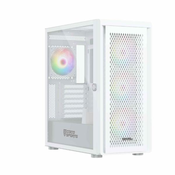 COCONUT Rampage 2000D Gaming Cabinet, E ATX – White COCONUT Rampage 2000D Gaming Cabinet, E ATX – White