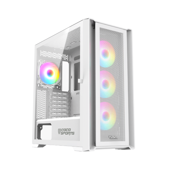 Coconut RAMPAGE 5000D Gaming Cabinet – White Coconut RAMPAGE 5000D Gaming Cabinet – White