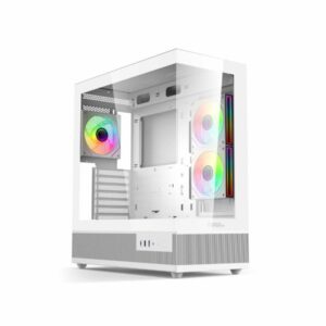 Coconut Stark Z7 Glass Mid Tower Gaming Cabinet – White