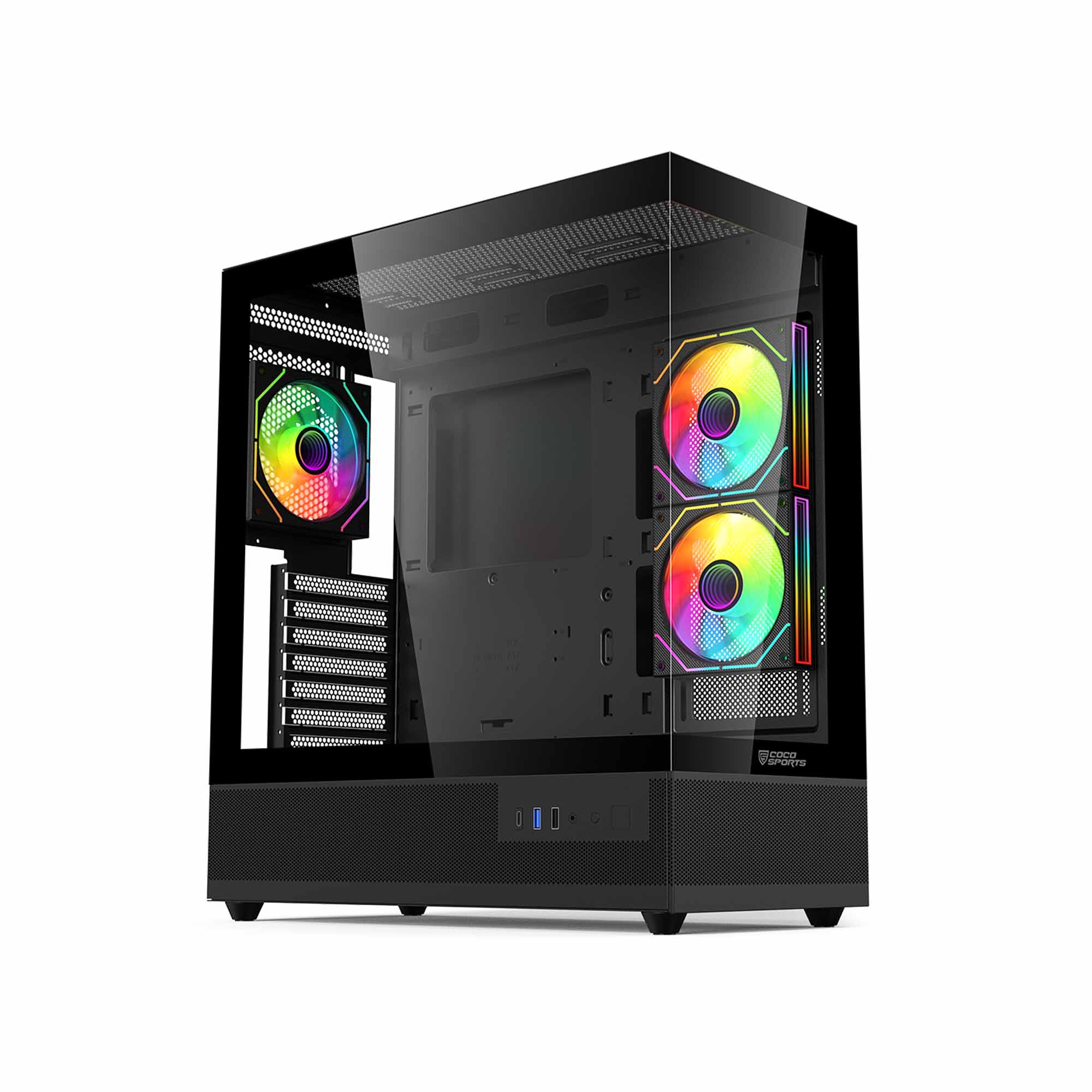 Coconut Stark Z7 Glass Mid Tower Gaming Cabinet Coconut Stark Z7 Glass Mid Tower Gaming Cabinet