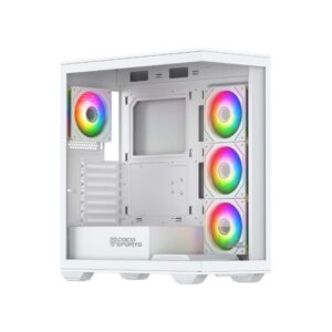 Coconut Stark Z9 Glass Mid Tower Gaming Cabinet – White
