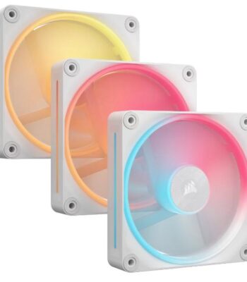 Corsair iCUE LINK LX120-R RGB 120mm PWM Reverse Fans Starter Kit – White