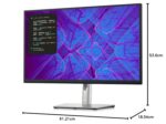 Dell P2723QE 27 Inch 16:9 4K Ultra HD USB-C Hub IPS Led Monitor, Black