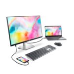 Dell S2722DC 27″(68.58 cm), QHD Monitor, Built in Dual Speakers & USB-C Hub, IPS Panel, Refresh Rate:75Hz, ResponseTime:4ms, Colour Gamut: 99% sRGB, Ports: 1xHDMI, 1xUSB-C,…