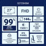 Dell S2725HSM 27 Inc FHD 144Hz IPS Monitor Dell S2725HSM 27 Inc FHD 144Hz IPS Monitor