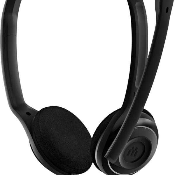 EPOS PC 8 USB A On-Ear Stereo Wired Headset with Microphone, Wired Headphones, Inline Volume Control, Mute Function, Noise-Canceling Microphone, for Laptop, PC, Mac