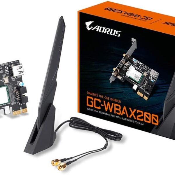 GIGABYTE WiFi 6 GC-WBAX200 (2×2 802.11Ax/ Dual Band WiFi/Bluetooth 5/ PCIe Expansion Card) GIGABYTE WiFi 6 GC-WBAX200 (2×2 802.11Ax/ Dual Band WiFi/Bluetooth 5/ PCIe Expansion Card)